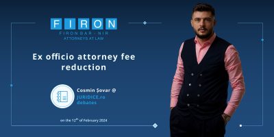 Cosmin Șovar @ «Live debate – Ex officio attorney fee reduction»