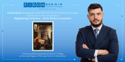 Cosmin Șovar – contributor to the compendium Negotiating Contracts – from theory to practice.