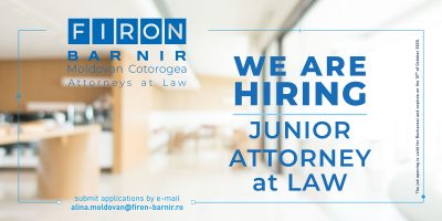 We are hiring! Junior Attorney at Law